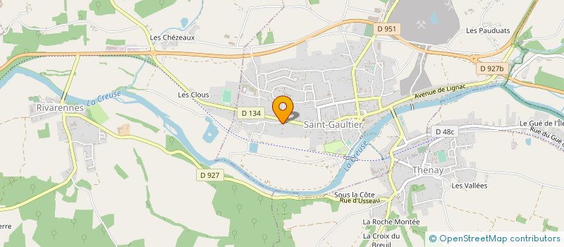 localisation de l'entreprise MADAME MARIE GOURICHON à SAINT-GAULTIER