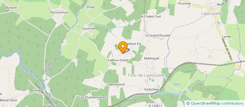 localisation de l'entreprise MADAME MARIE GRANGETEAU  TIZAC-DE-LAPOUYADE