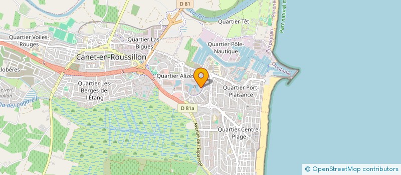 localisation de l'entreprise MADAME MARIE GRAVANO  CANET-EN-ROUSSILLON