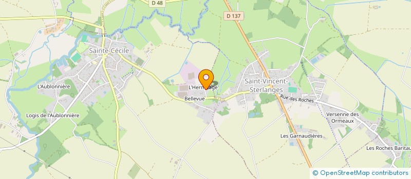 localisation de l'entreprise MADAME MARIE GREAU  SAINTE-CECILE