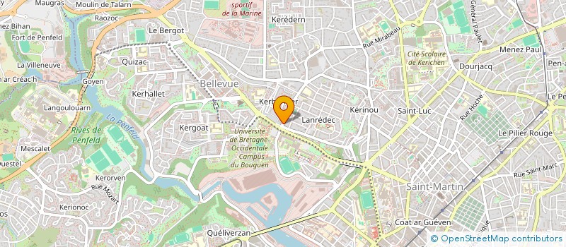 localisation de l'entreprise MADAME MARIE GUEGUEN  BREST