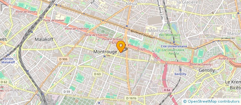 localisation de l'entreprise MADAME MARIE GUILBERT  MONTROUGE