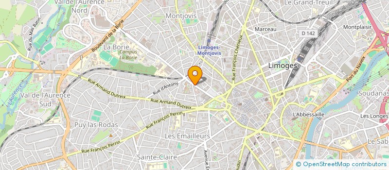localisation de l'entreprise MADAME MARIE GUILLON à LIMOGES