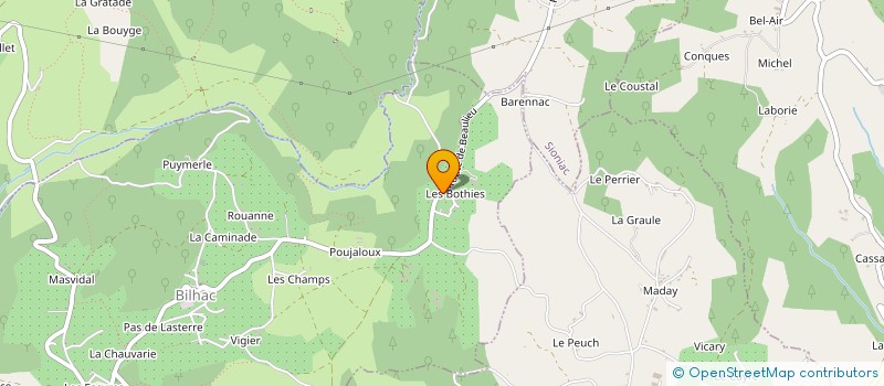 localisation de l'entreprise MADAME MARIE GUITTARD à BILHAC