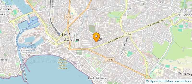 localisation de l'entreprise MADAME MARIE GUITTET  LES SABLES D'OLONNE