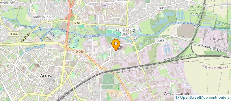 localisation de l'entreprise MADAME MARIE HANNECART  SAINT-LAURENT-BLANGY