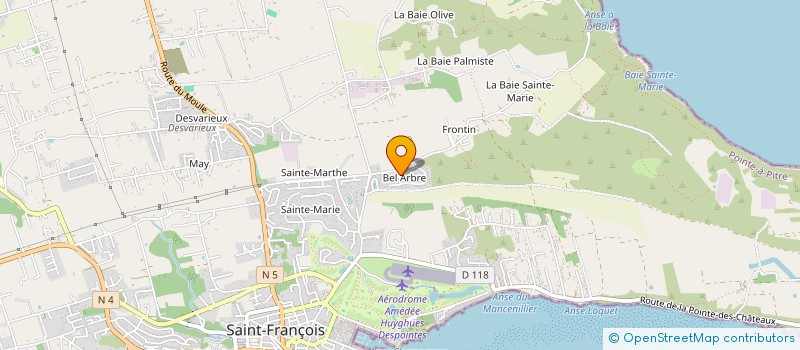 localisation de l'entreprise MADAME MARIE HECTOR ROLLIER  SAINT-FRANCOIS