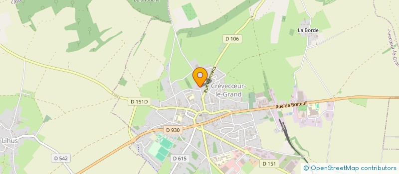 localisation de l'entreprise MADAME MARIE HELENE BECQUET  CREVECOEUR-LE-GRAND