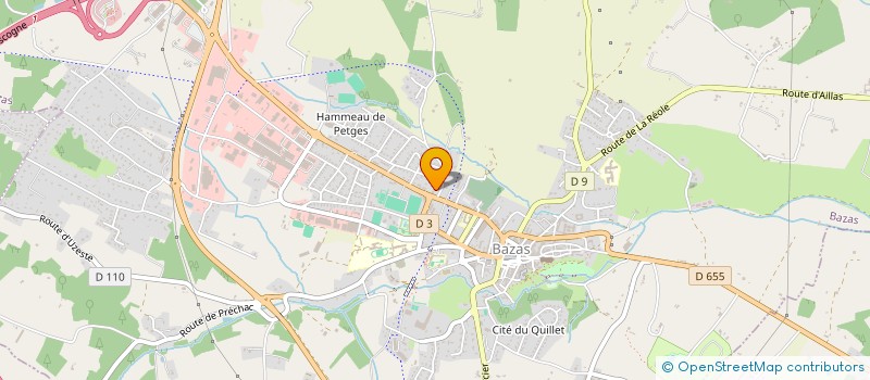 localisation de l'entreprise MADAME MARIE HELENE BELLOC  BAZAS