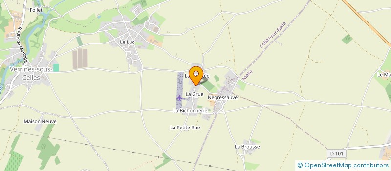 localisation de l'entreprise MADAME MARIE-HELENE BERTIN  CELLES-SUR-BELLE