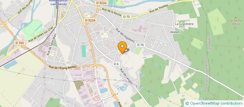 localisation de l'entreprise MADAME MARIE-HELENE BILLOUX  ROMORANTIN-LANTHENAY