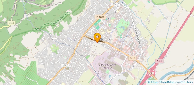 localisation de l'entreprise MADAME MARIE-HELENE BORGNON  CROLLES