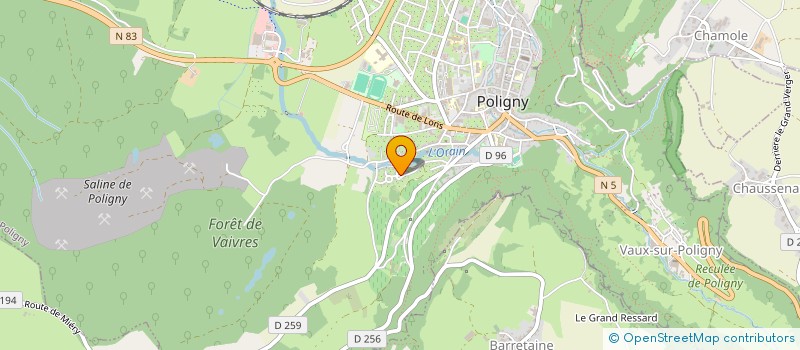 localisation de l'entreprise MADAME MARIE-HELENE BOUDET  POLIGNY