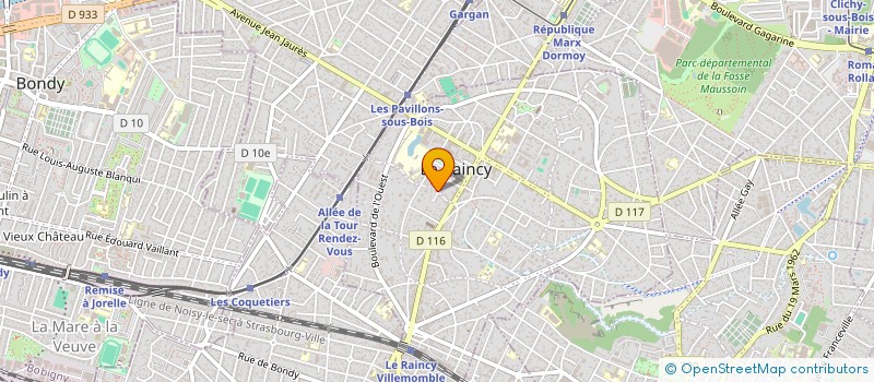 localisation de l'entreprise MADAME MARIE-HELENE CLEMENT  LE RAINCY