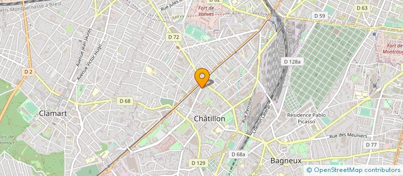 localisation de l'entreprise MADAME MARIE-HELENE COPPEL  CHATILLON