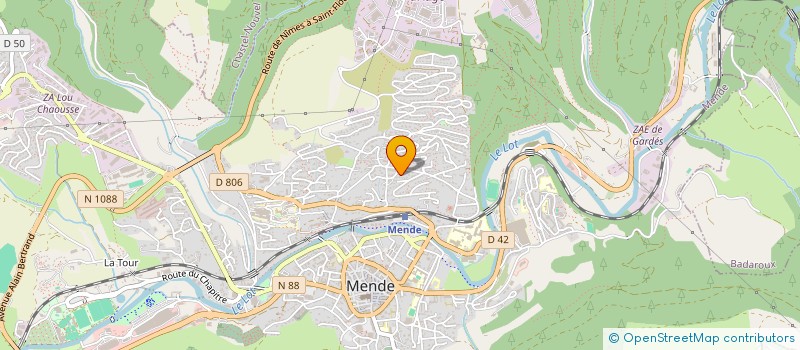 localisation de l'entreprise MADAME MARIE HELENE DURAND  MENDE