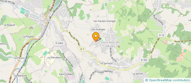 localisation de l'entreprise MADAME MARIE-HELENE FALCOZ à SOURCIEUX-LES-MINES