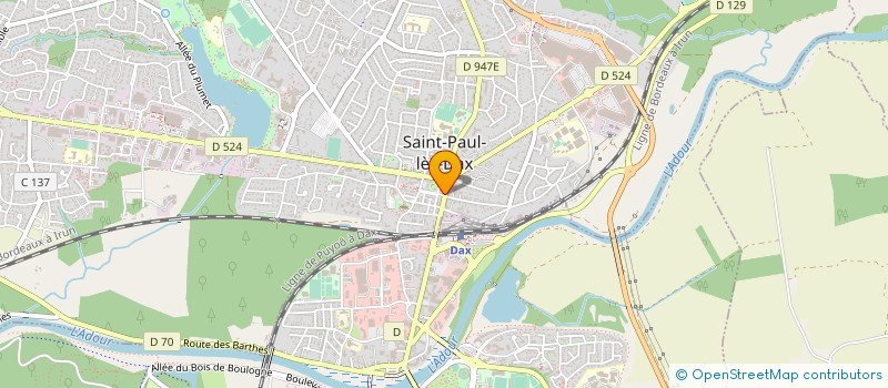 localisation de l'entreprise MADAME MARIE-HELENE GAUJACQ  SAINT-PAUL-LES-DAX