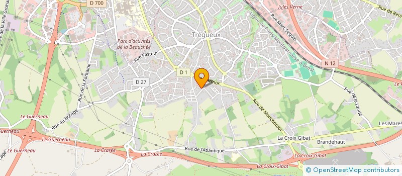 localisation de l'entreprise MADAME MARIE HELENE GRIMEL  TREGUEUX