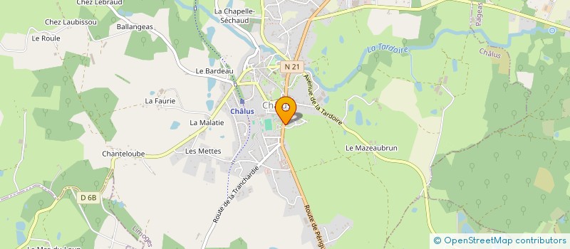 localisation de l'entreprise MADAME MARIE HELENE JAVAUD à CHALUS