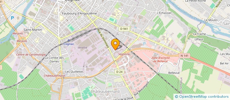 localisation de l'entreprise MADAME MARIE-HELENE LABAT  CHATEAUBERNARD