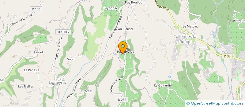 localisation de l'entreprise MADAME MARIE-HELENE LAFAGE  COLLONGES-LA-ROUGE