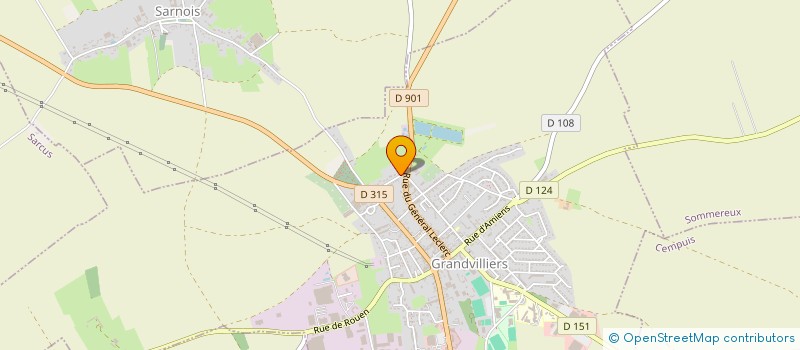 localisation de l'entreprise MADAME MARIE-HELENE LALY  GRANDVILLIERS