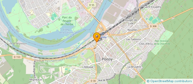 localisation de l'entreprise MADAME MARIE-HELENE MULLER  POISSY