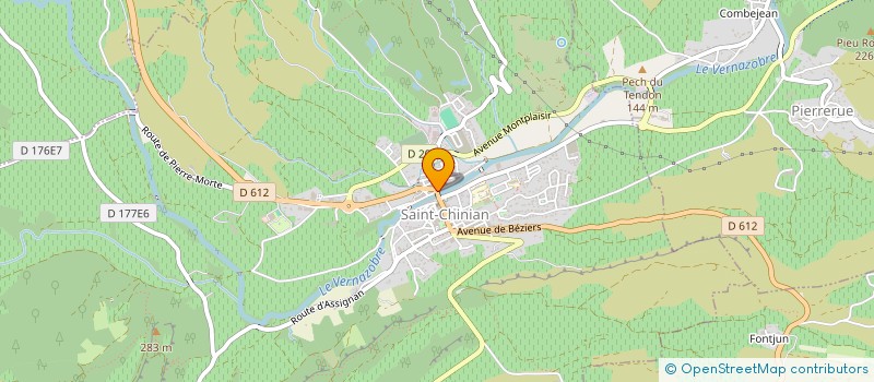 localisation de l'entreprise MADAME MARIE HELENE PLOUVIER à SAINT-CHINIAN