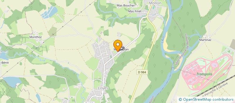 localisation de l'entreprise MADAME MARIE-HELENE RONGE  VILLIEU-LOYES-MOLLON