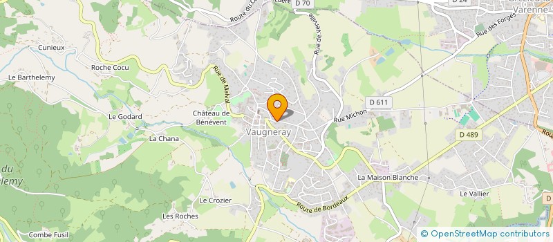 localisation de l'entreprise MADAME MARIE-HELENE ROZIER  VAUGNERAY