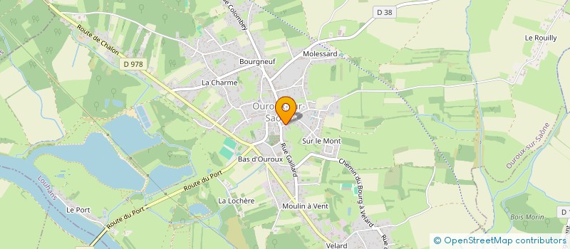 localisation de l'entreprise MADAME MARIE HELENE THEVENIAUX  OUROUX-SUR-SAONE