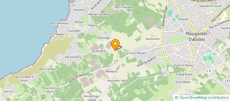 localisation de l'entreprise MADAME MARIE-HELENE TREGUER à PLOUGASTEL-DAOULAS