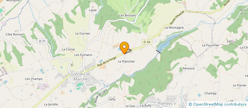 localisation de l'entreprise MADAME MARIE-HELENE VACHER  GREZIEU-LE-MARCHE