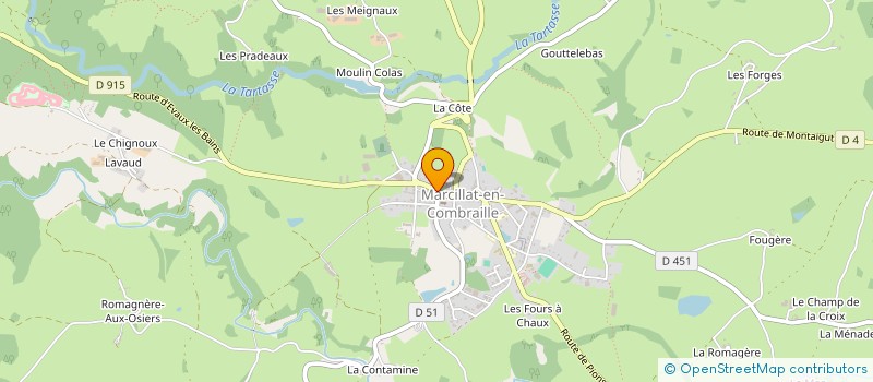 localisation de l'entreprise MADAME MARIE-HELENE VIALLET  MARCILLAT-EN-COMBRAILLE