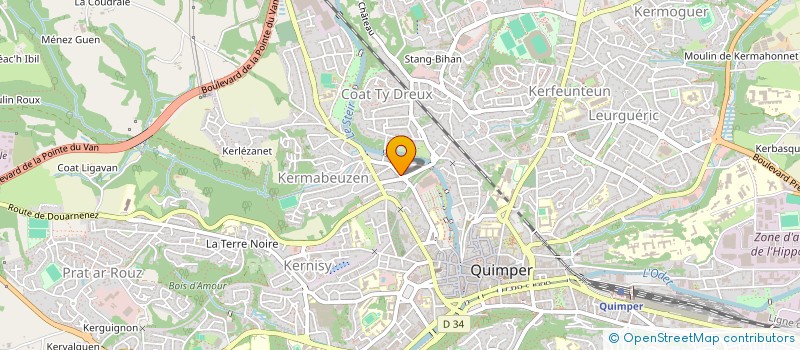 localisation de l'entreprise MADAME MARIE HELLEBOUT à QUIMPER