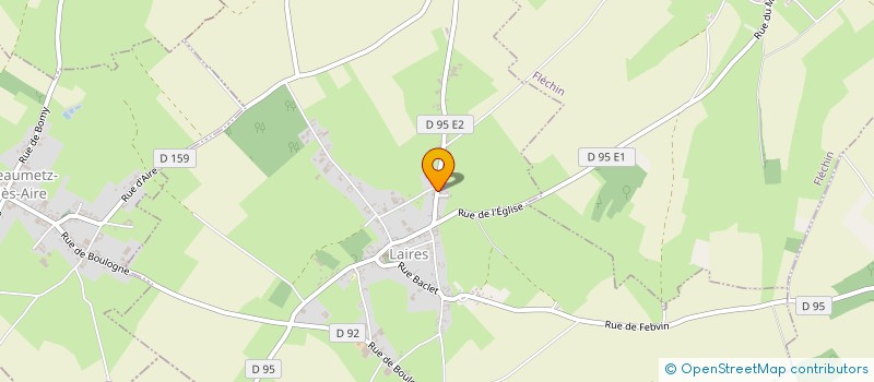 localisation de l'entreprise MADAME MARIE HONORINE FOVET  LIGNY-LES-AIRE