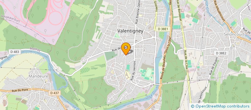 localisation de l'entreprise MADAME MARIE HUBERT  VALENTIGNEY