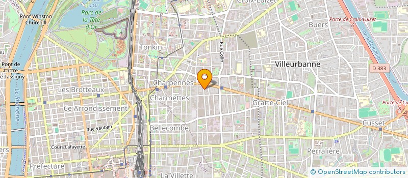 localisation de l'entreprise MADAME MARIE HUGUEN à VILLEURBANNE