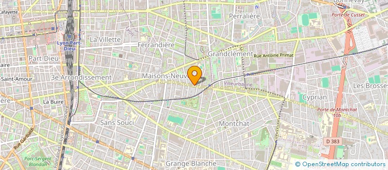 localisation de l'entreprise MADAME MARIE HUGUET  VILLEURBANNE