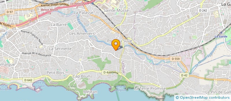 localisation de l'entreprise MADAME MARIE JACOMY  TOULON