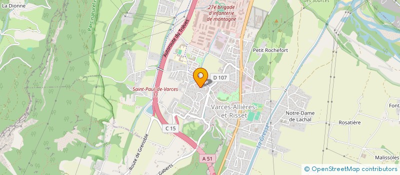 localisation de l'entreprise MADAME MARIE JACQUIER à VARCES-ALLIERES-ET-RISSET