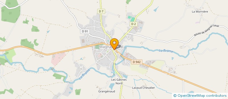 localisation de l'entreprise MADAME MARIE-JANE MOREAU  MAGNAC-LAVAL