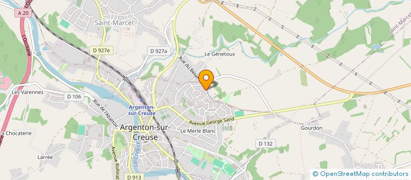 localisation de l'entreprise MADAME MARIE-JEAN SIMON à ARGENTON-SUR-CREUSE
