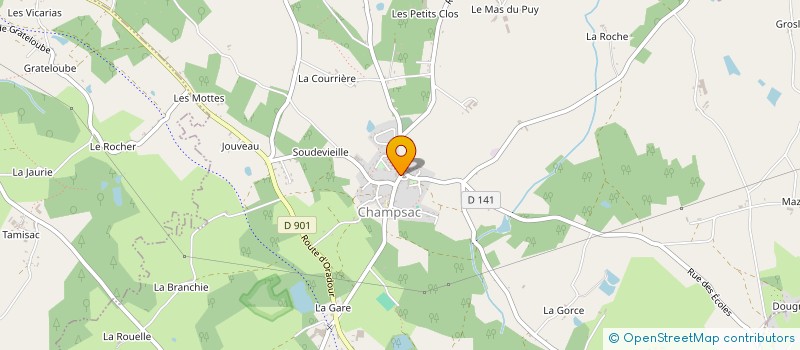 localisation de l'entreprise MADAME MARIE-JEANINE PICHON  CHAMPSAC