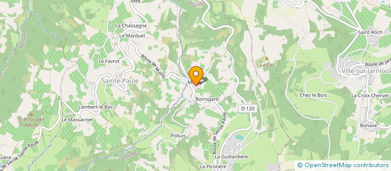 localisation de l'entreprise MADAME MARIE-JEANNE GARLON  VAL D'OINGT