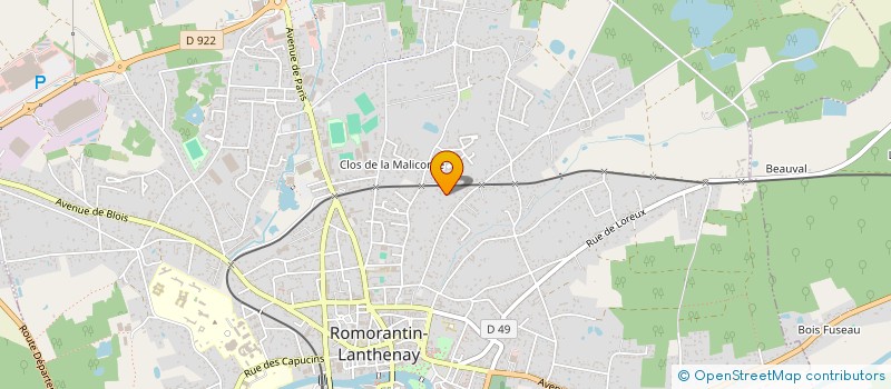 localisation de l'entreprise MADAME MARIE JEANNE GIBAULT  ROMORANTIN-LANTHENAY