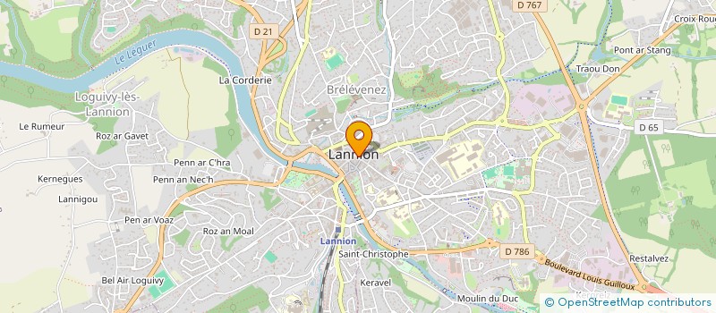 localisation de l'entreprise MADAME MARIE-JEANNE JOURDREN  LANNION