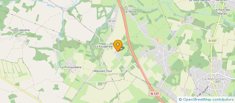 localisation de l'entreprise MADAME MARIE-JEANNE LEROY  TREILLIERES