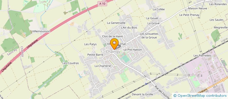localisation de l'entreprise MADAME MARIE JEANNET à CHAINGY